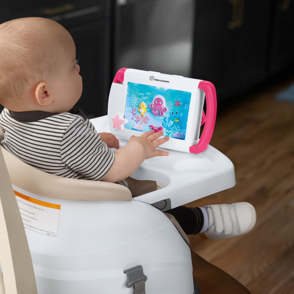 Baby Einstein On-the-Go Sea Dreams Soother, Pink, Portable Baby Sound Machine with Music & Lights, for Newborns 0+ Months