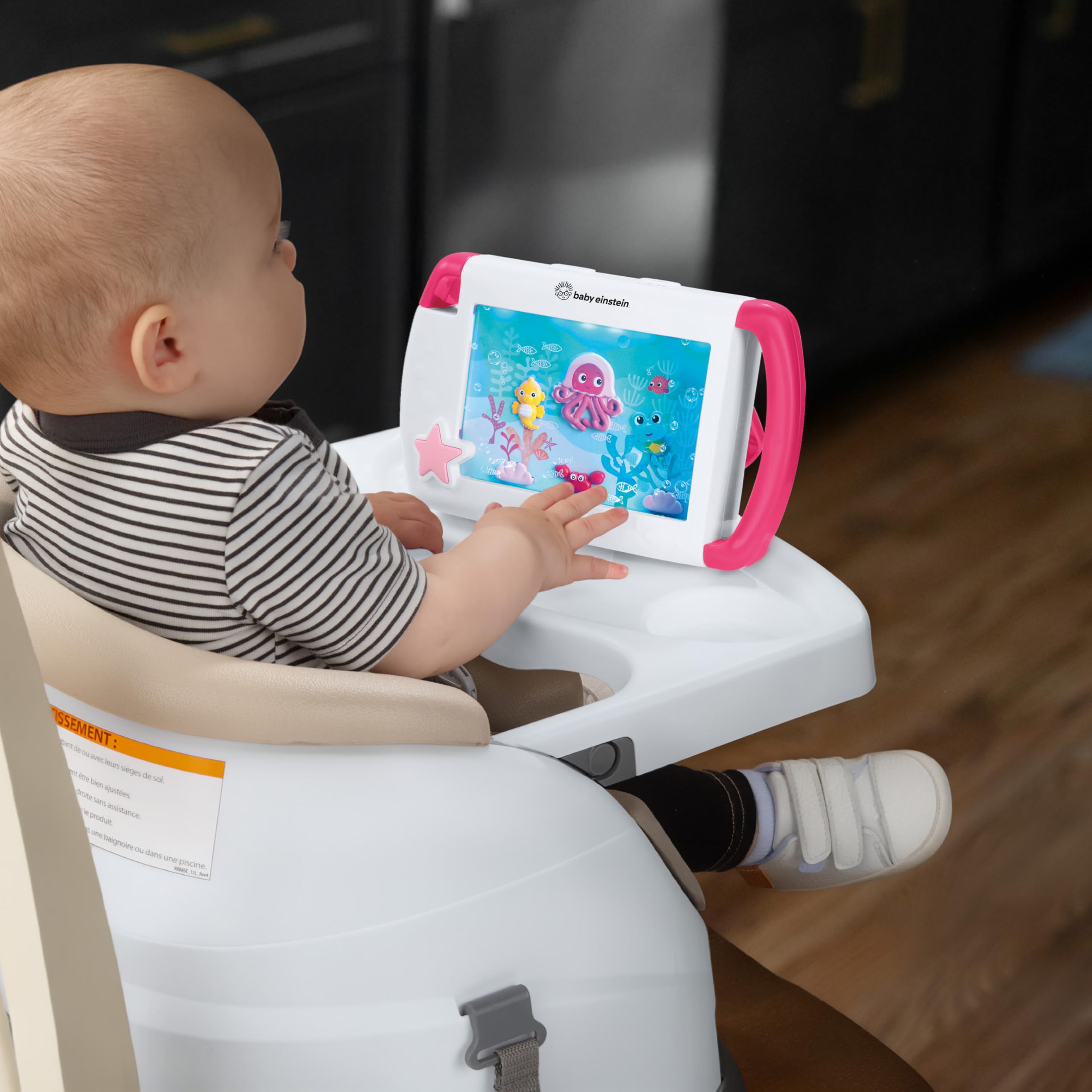 Baby Einstein On-the-Go Sea Dreams Soother, Pink, Portable Baby Sound Machine with Music & Lights, for Newborns 0+ Months