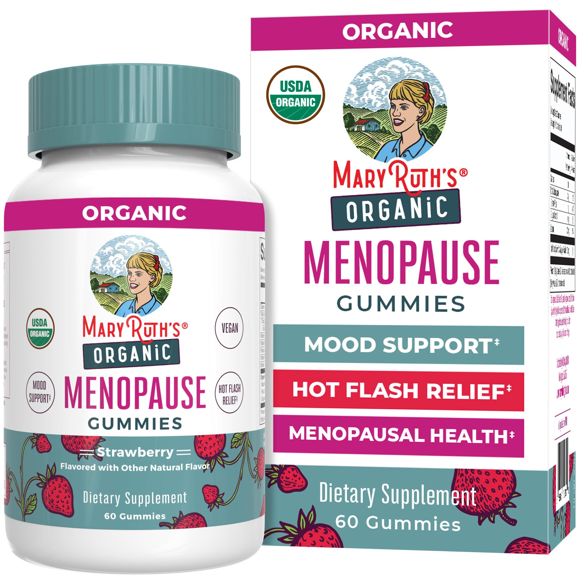 MaryRuth's Organic Menopause Support Gummies, Black Cohosh, 30 Servings