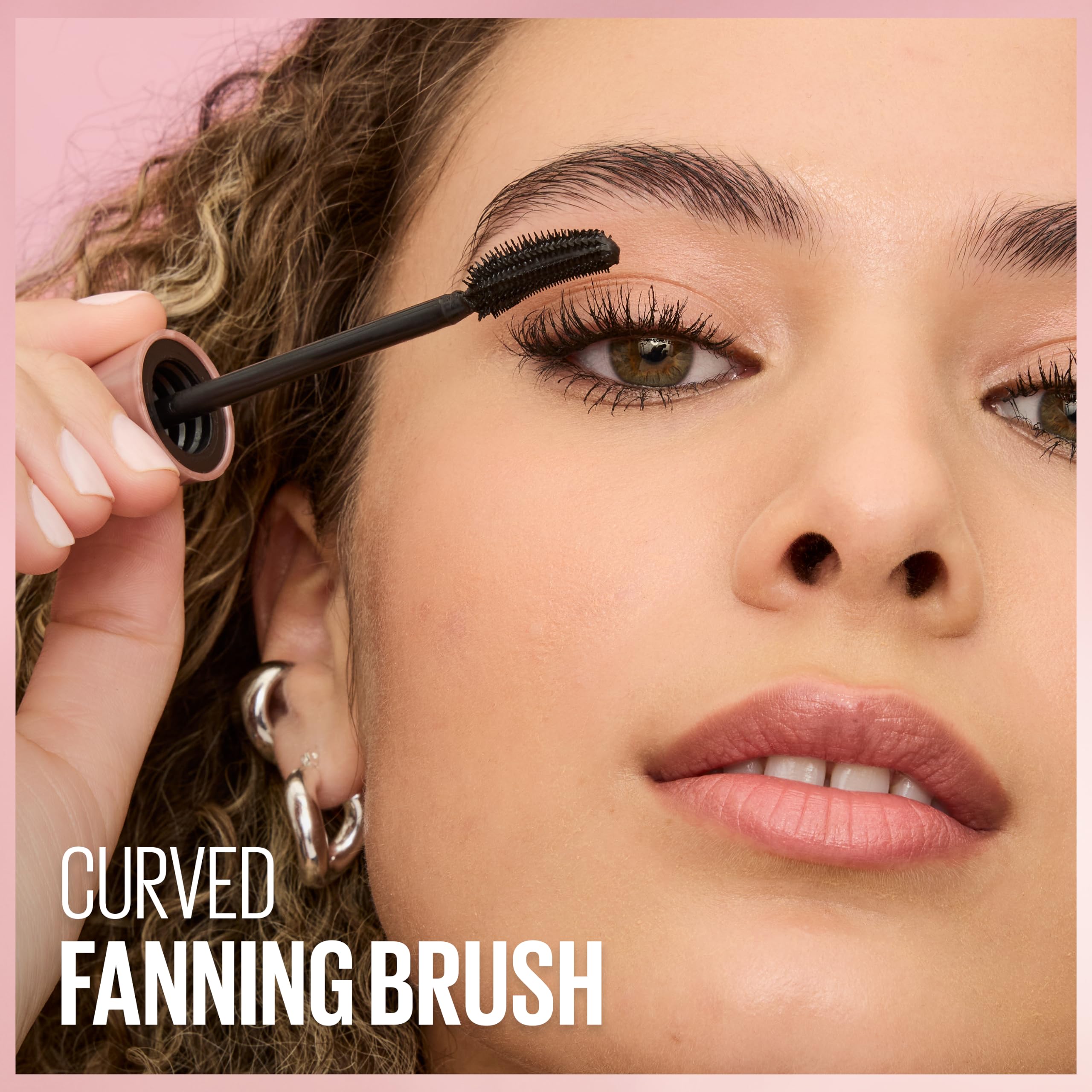 Maybelline Lash Sensational Washable Mascara, Lengthening and Volumizing for a Full Fan Effect, Blackest Black, 1 Count