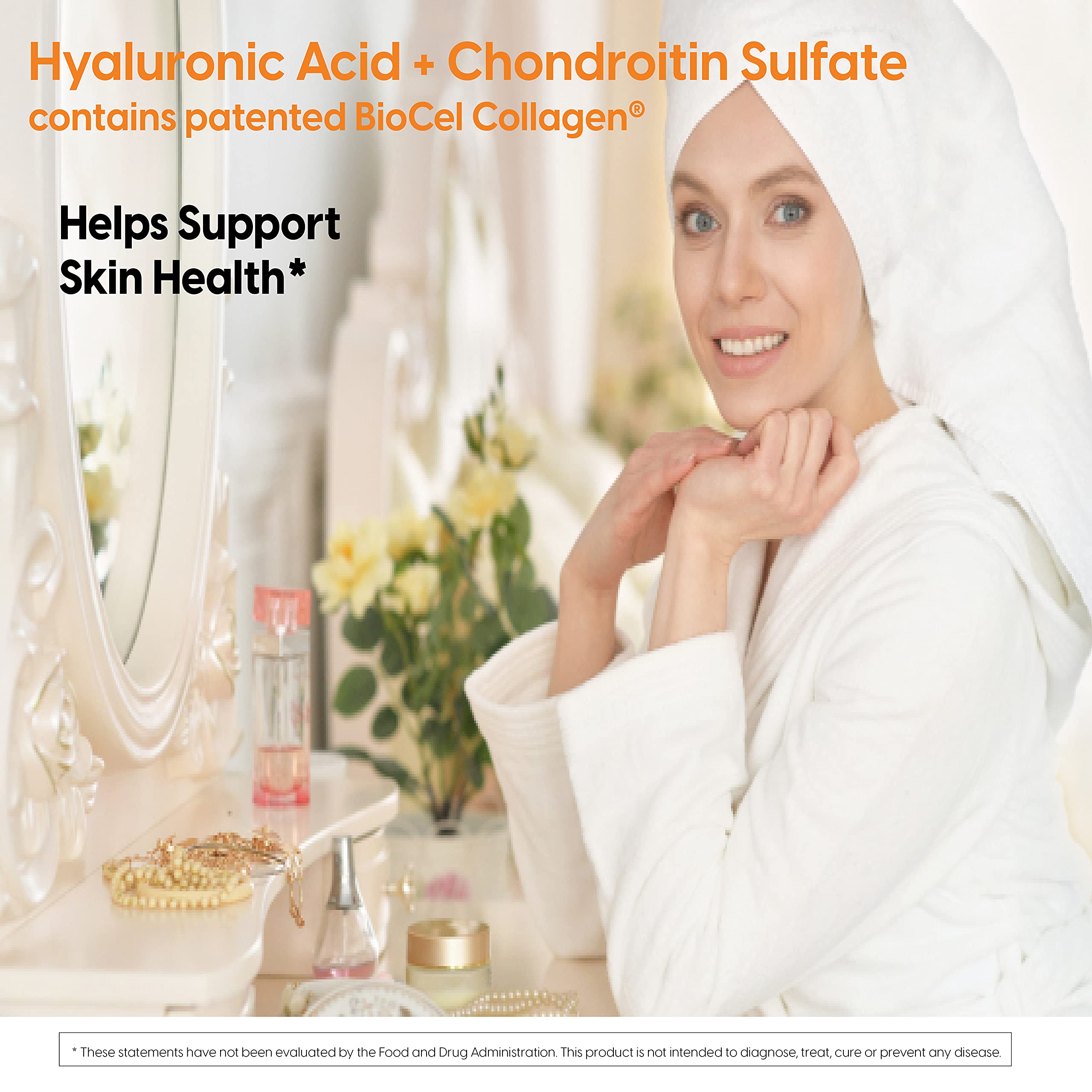 Doctor's Best Hyaluronic Acid with Chondroitin Sulfate - Joint Health Support Supplement for Women & Men, BioCell Collagen, Non-GMO, Gluten Free, Soy Free - 60 Tablets