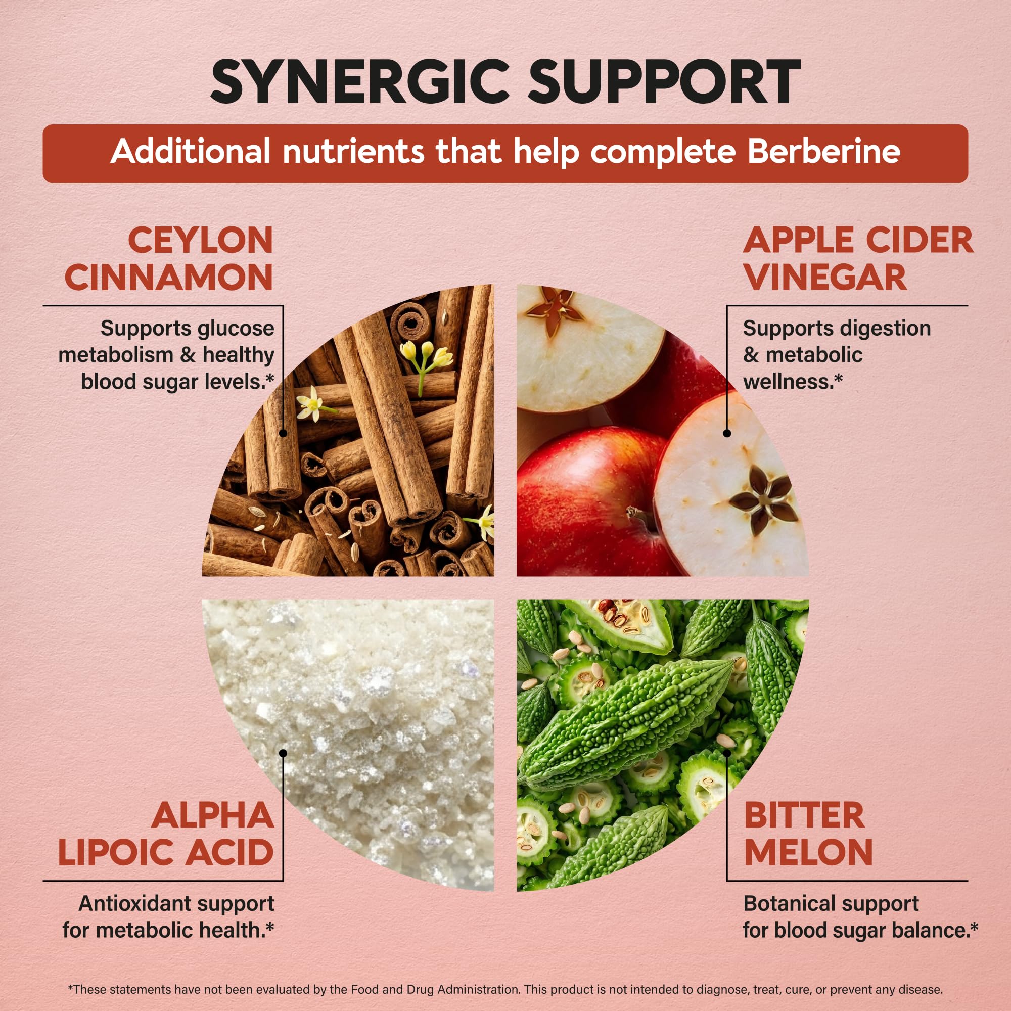 Berberine with Ceylon Cinnamon | Bitter Melon (Karela) | Apple Cider Vinegar | Hawthorn Berry | Citrus Bergamot | Turmeric - 15-in-1 Supplement for Heart Metabolism & Energy Support - 60 Capsules
