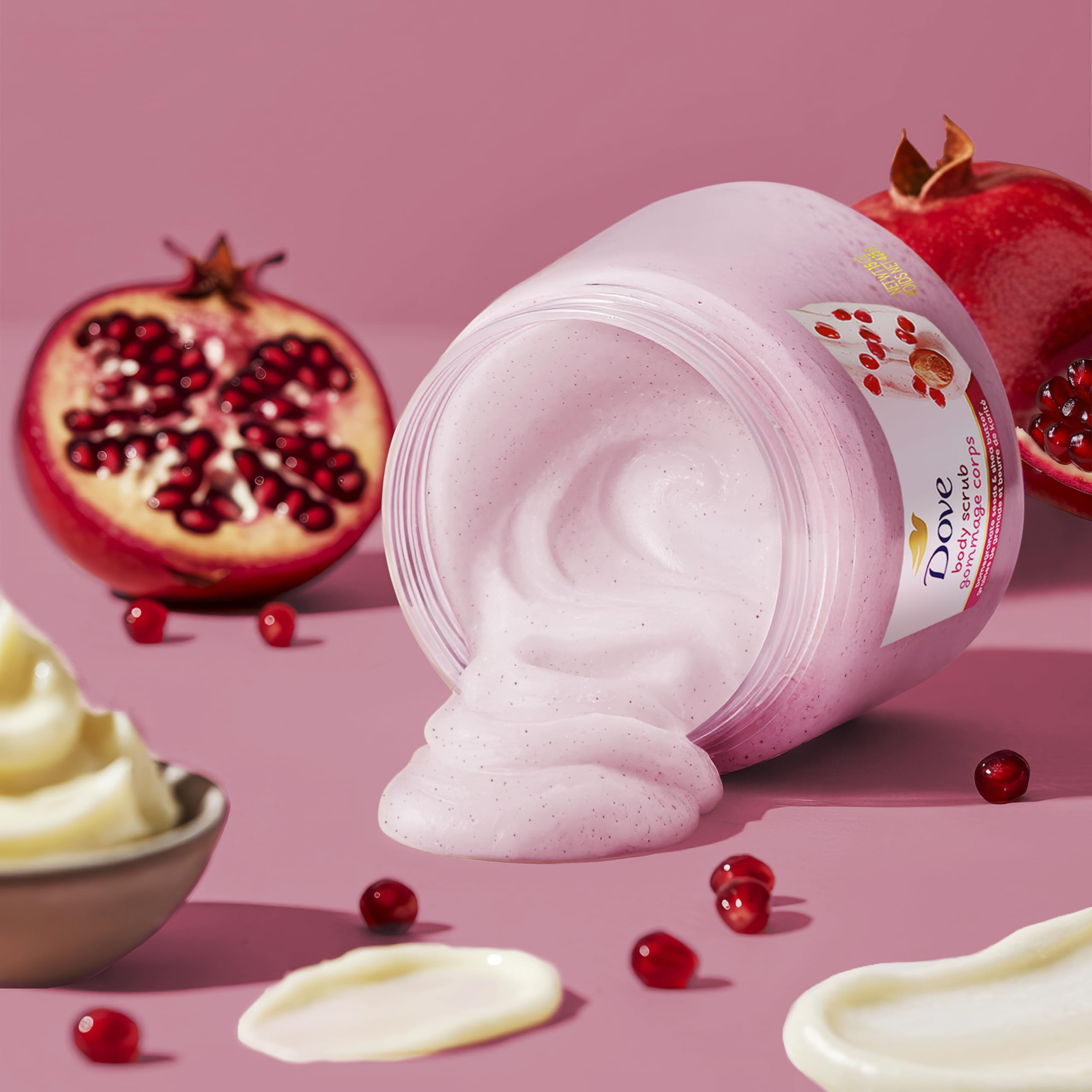 Dove Body Scrub Pomegranate & Shea Butter, 15 oz
