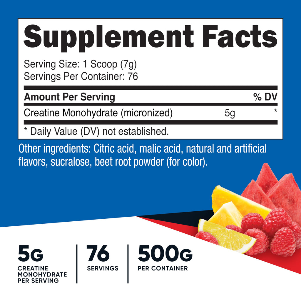 Nutricost Creatine Monohydrate Powder (Fruit Punch, 500 Gram)