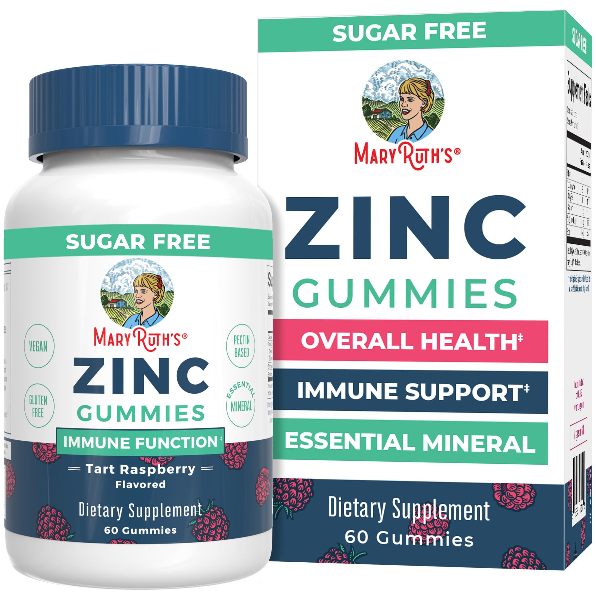 MaryRuth's Zinc Gummies, Zinc Supplements, Vegan, Pectin Based, 30 Servings