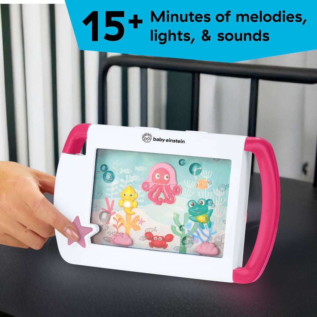 Baby Einstein On-the-Go Sea Dreams Soother, Pink, Portable Baby Sound Machine with Music & Lights, for Newborns 0+ Months