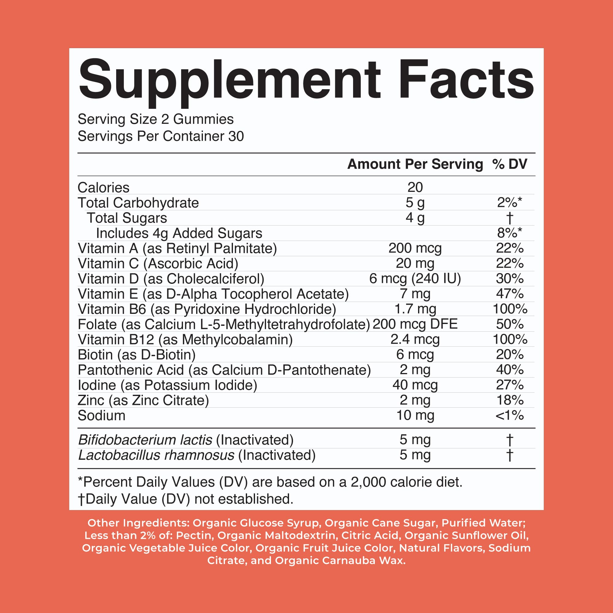 MARYRUTH'S USDA Organic Kids Multivitamin + Postbiotics Gummies, 60 Count