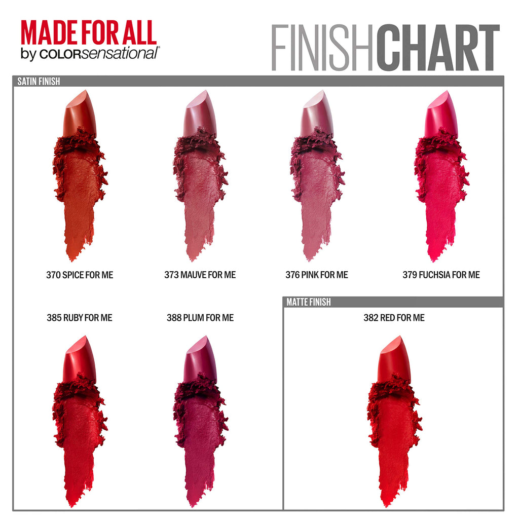 Maybelline New York Color Sensational Made for All Lipstick,388 Plum For Me, Satin Purple Lipstick