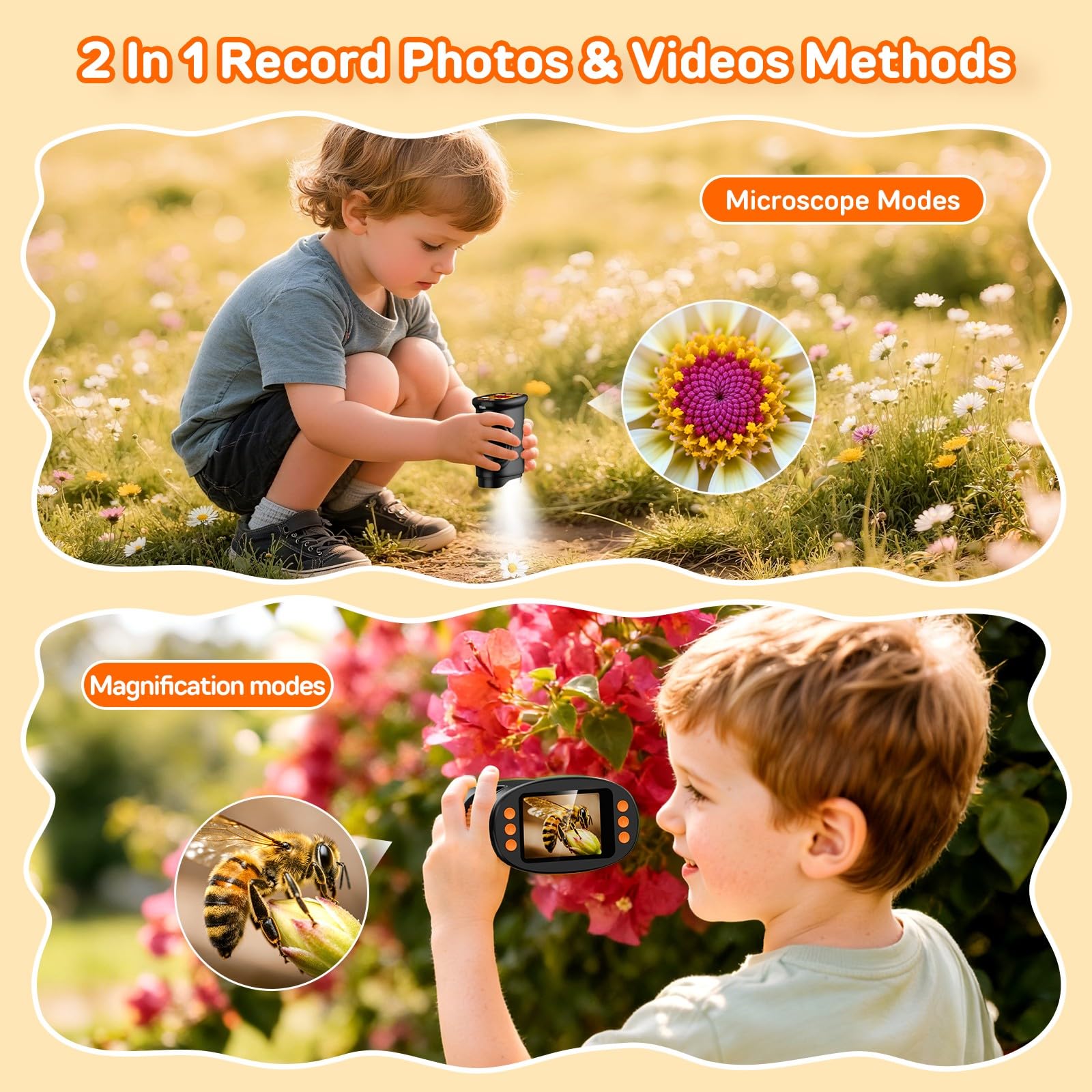 Microscope with Lights, Handheld Digital Coin Magnifier for Collectors