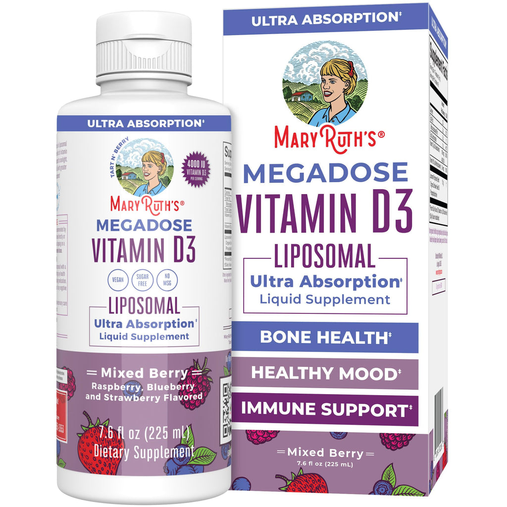 MARYRUTH'S Megadose Vitamin D3 Liposomal, Vitamin D 4000 IU, 45 Servings