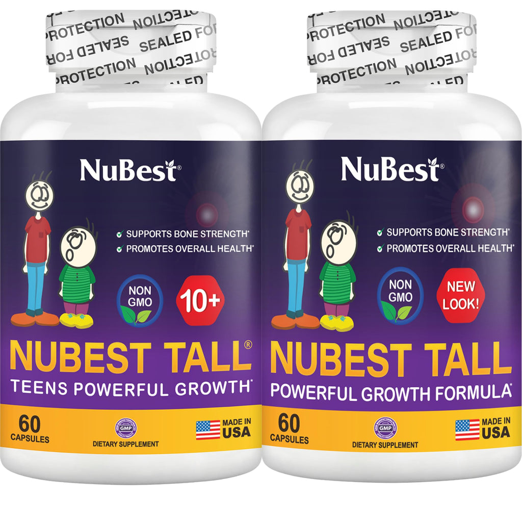 NuBest Bundle Tall 10 Tall | Height Growth Support for Kids & Teens | Calcium, Vitamins D3 K2, Collagen & Herbs | Bone Strength, Focus & Development