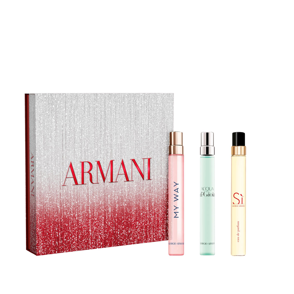 Armani Beauty - Womens Perfume Discovery Trio Set ($110 Value) - With My Way, Aqua di Gioia, & Sì - 0.3 Fl Oz Each