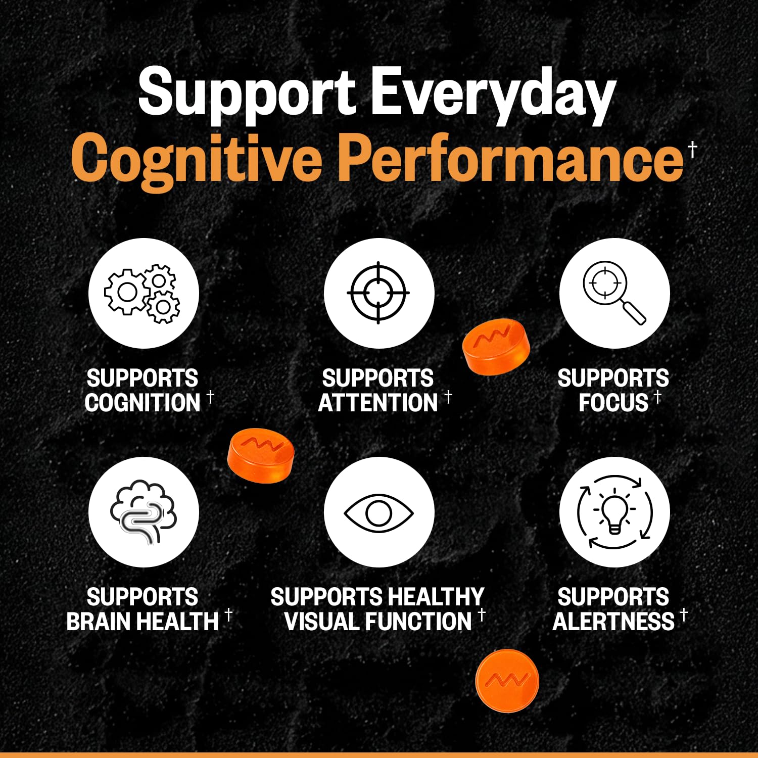 ONNIT Alpha Brain Neuro Focus Gummies, IGEN Non-GMO Tested Vegan Gummies with Omega-3s Lutein Zeaxanthin and Caffeine, Brain Eye and Focus Supplement for Men and Women, Citrus Punch, 90 Count
