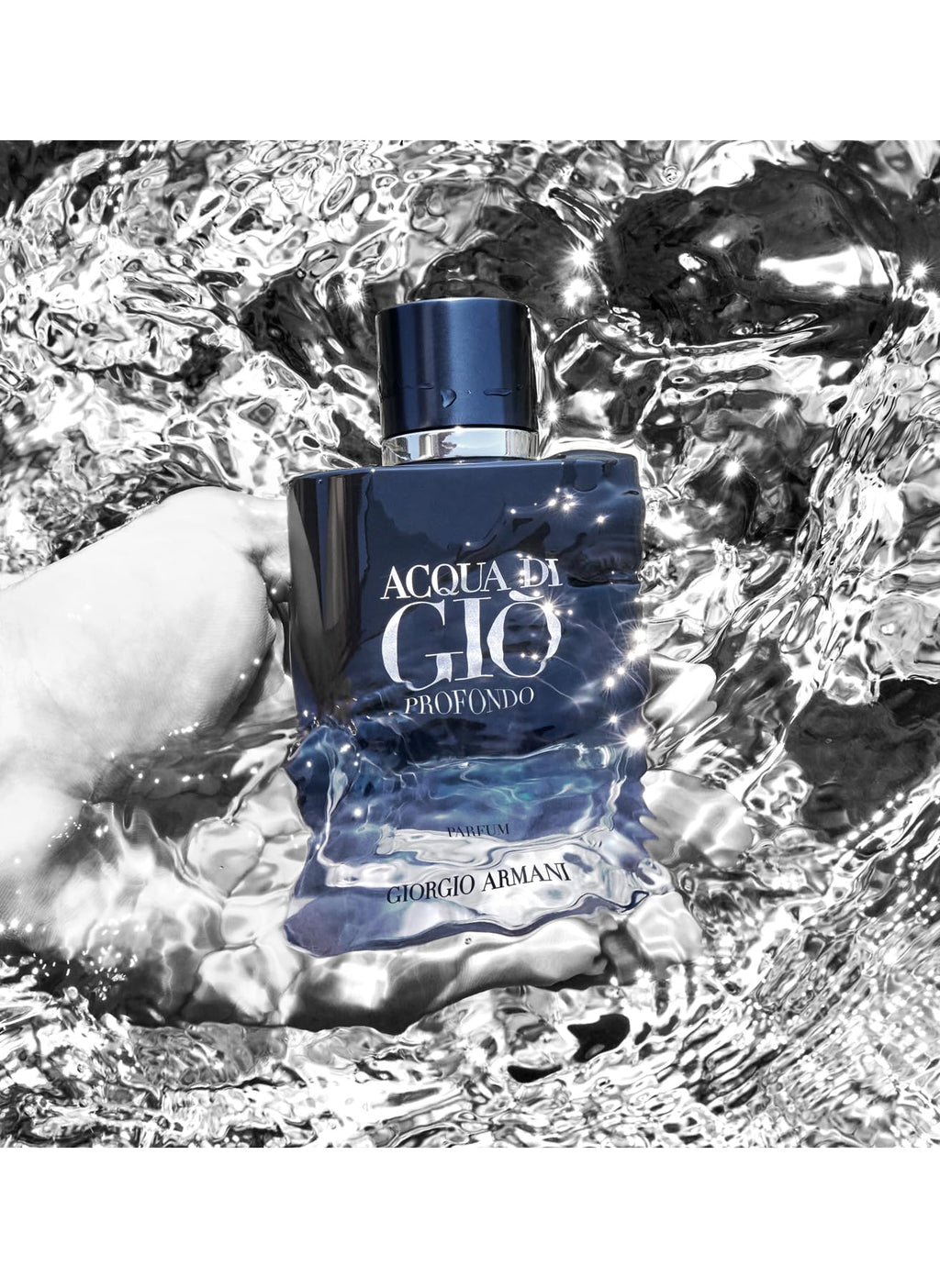 Armani Beauty – Acqua di Giò Profondo – Parfum – Cologne for Men – Fougère Aromatic & Ambery Men’s Fragrance – Bergamot, Everlasting essence, Cistus & Patchouli Notes - 3.3 Fl Oz