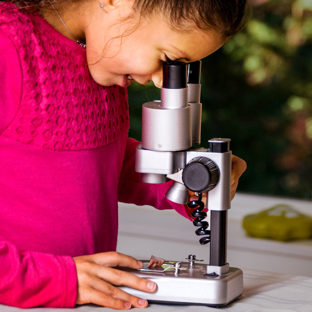 National Geographic Dual LED Microscope Science Kit for Kids Ages 8-12