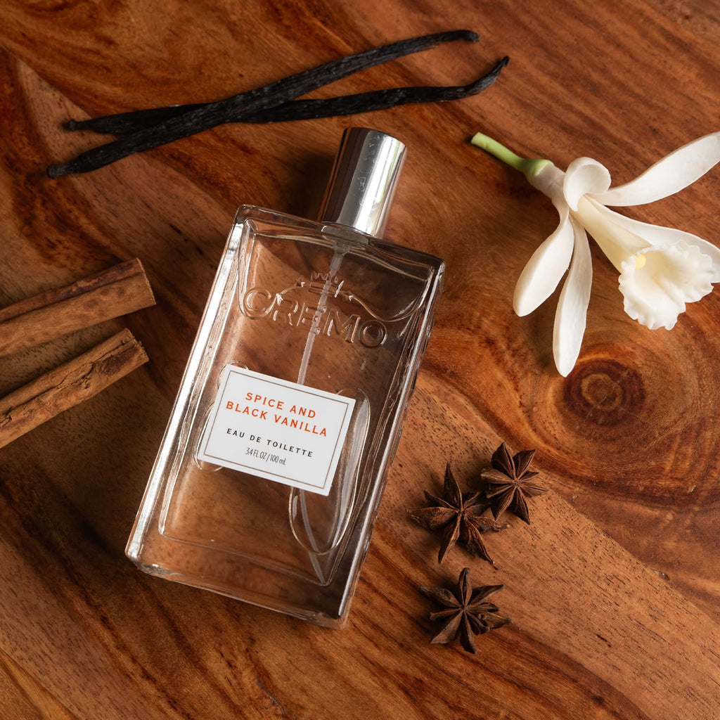 Cremo Cologne For Men - Spice & Black Vanilla Mens Cologne Spray, An Explosion of Vibrant Spices, Dark Woods and Black Vanilla, Multi-Layered Signature Men's Fragrances, 3.4 Fl Oz