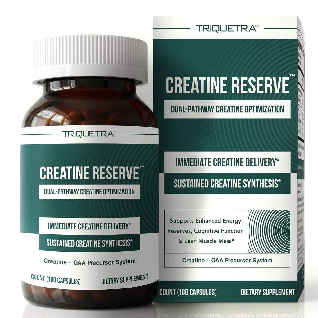 Creatine Reserve™ - Creatine Monohydrate Plus GAA for Mind, Muscle & Energy Support - Dual Pathway Delivery Creatine Supplement for Women & Men - Active B Vitamins & Taurine, Non-GMO (1 month supply)