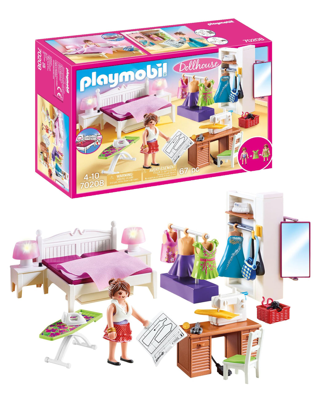 Playmobil Bedroom with Sewing Corner Furniture Pack