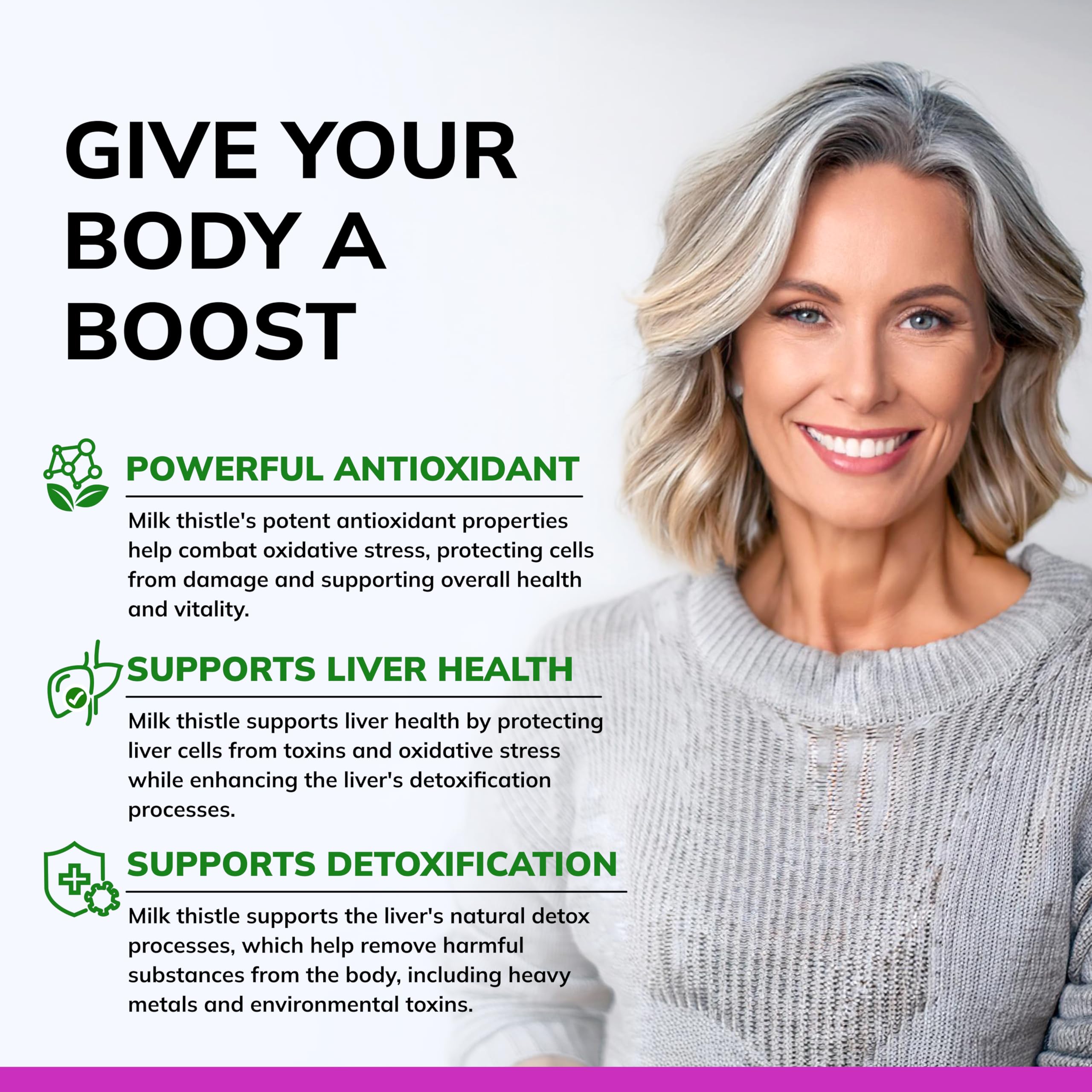 aSquared Nutrition Milk Thistle Supplement - 200 Capsules, 4X Concentrated Extract 4:1 Milk Thistle Seed Powder Herb Pills, Silymarin Extract for Liver Support, Cleanse, Detox - 250mg Per Capsule