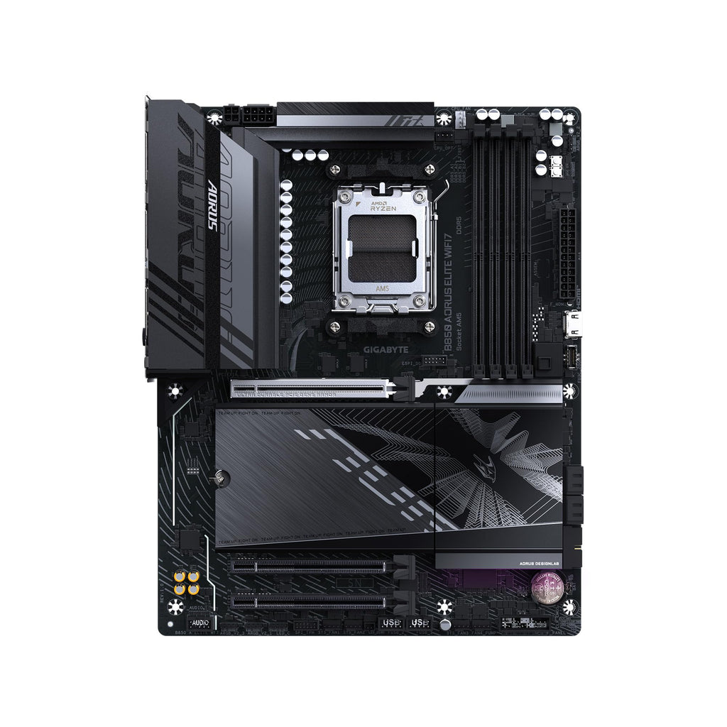 GIGABYTE B850 AORUS Elite WIFI7 AMD AM5 ATX Motherboard, Support AMD Ryzen 9000/8000/7000 Series, DDR5, 14+2+2 Power Phase, 3X M.2, PCIe 5.0, USB-C, WIFI7, 2.5GbE LAN, EZ-Latch, 5-Year Warranty