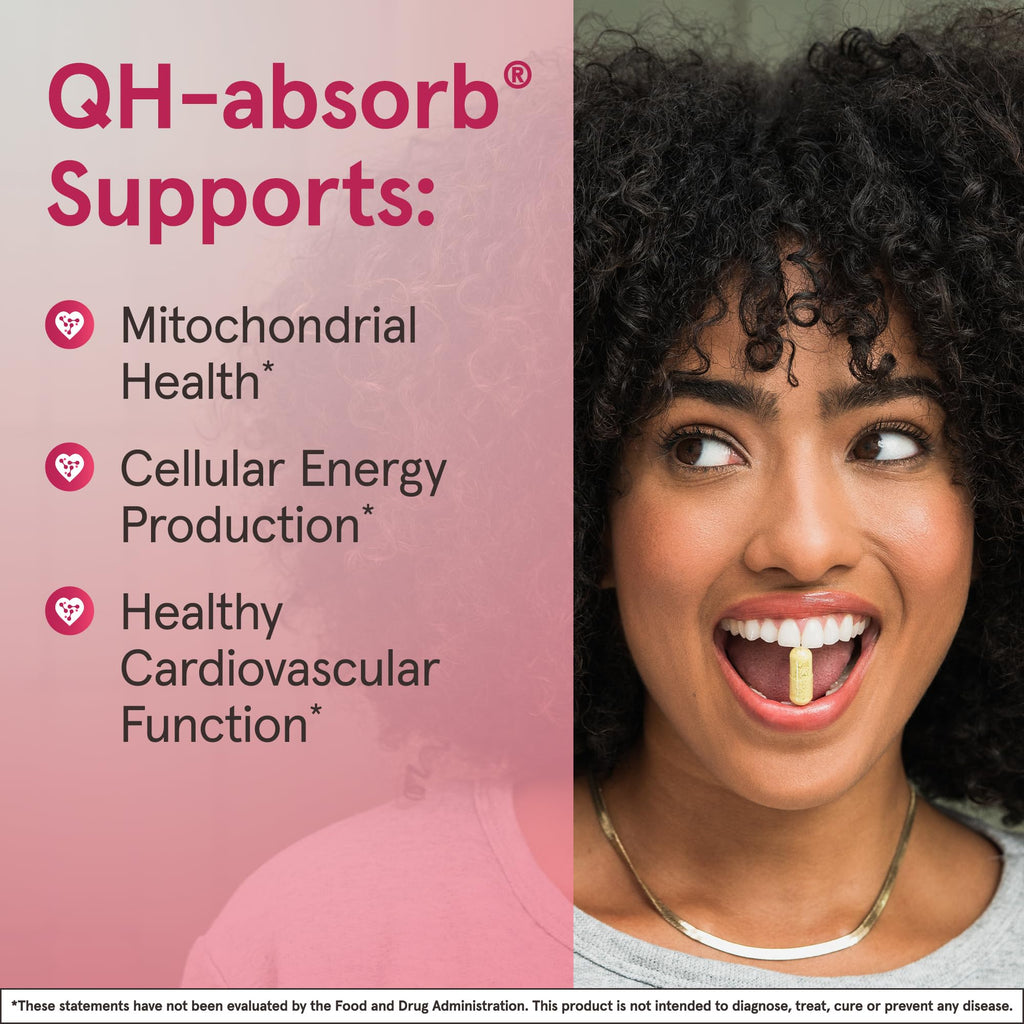 Jarrow Formulas QH-Absorb 200 mg - Active Antioxidant Form of Co-Q10 - Dietary Supplement - Supports Mitochondrial Energy Production & Cardiovascular Health - 90 Softgels