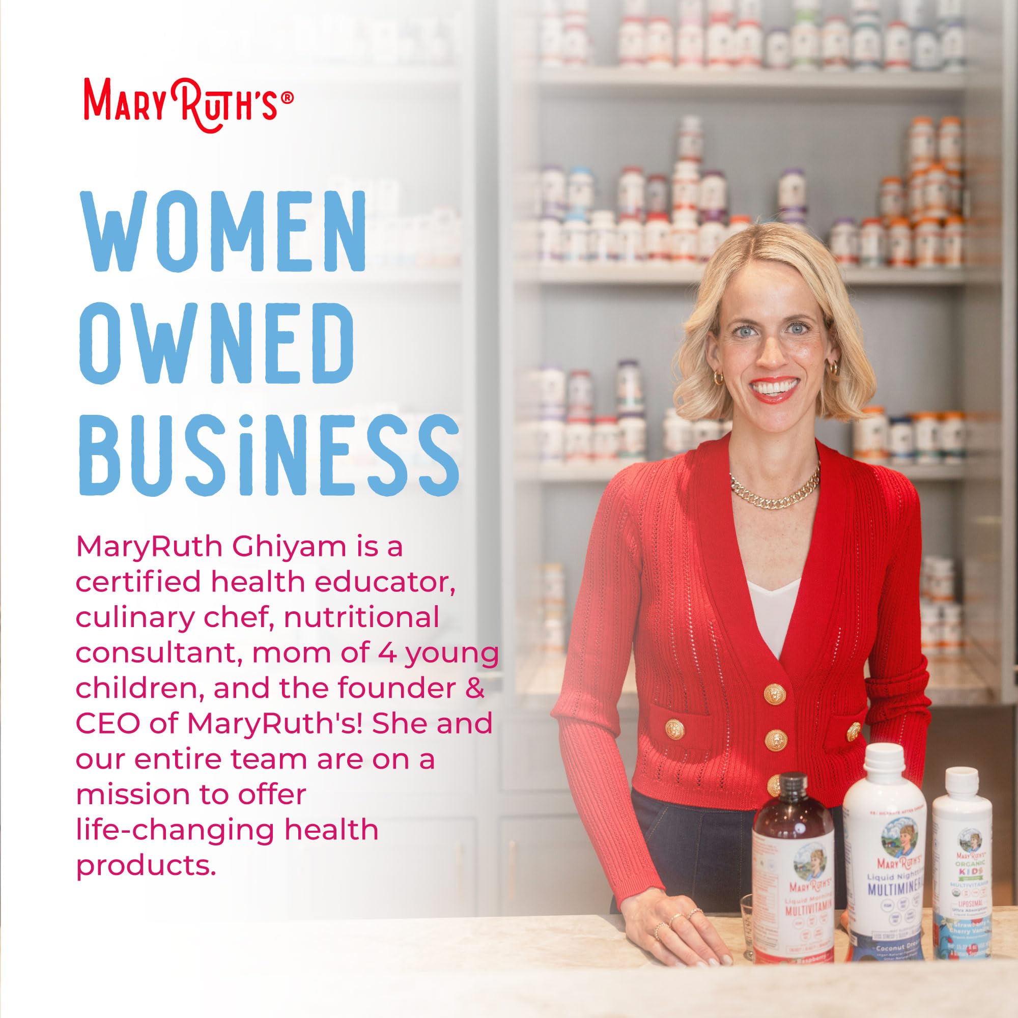 MARYRUTH'S Multivitamin Liposomal for Women 40+ | Womens Multivitamin Liposomal | Immune Support Supplement | Menopause Support| Methylated Multivitamin | Vegan | Sugar Free | Non-GMO | 15.22 Fl Oz