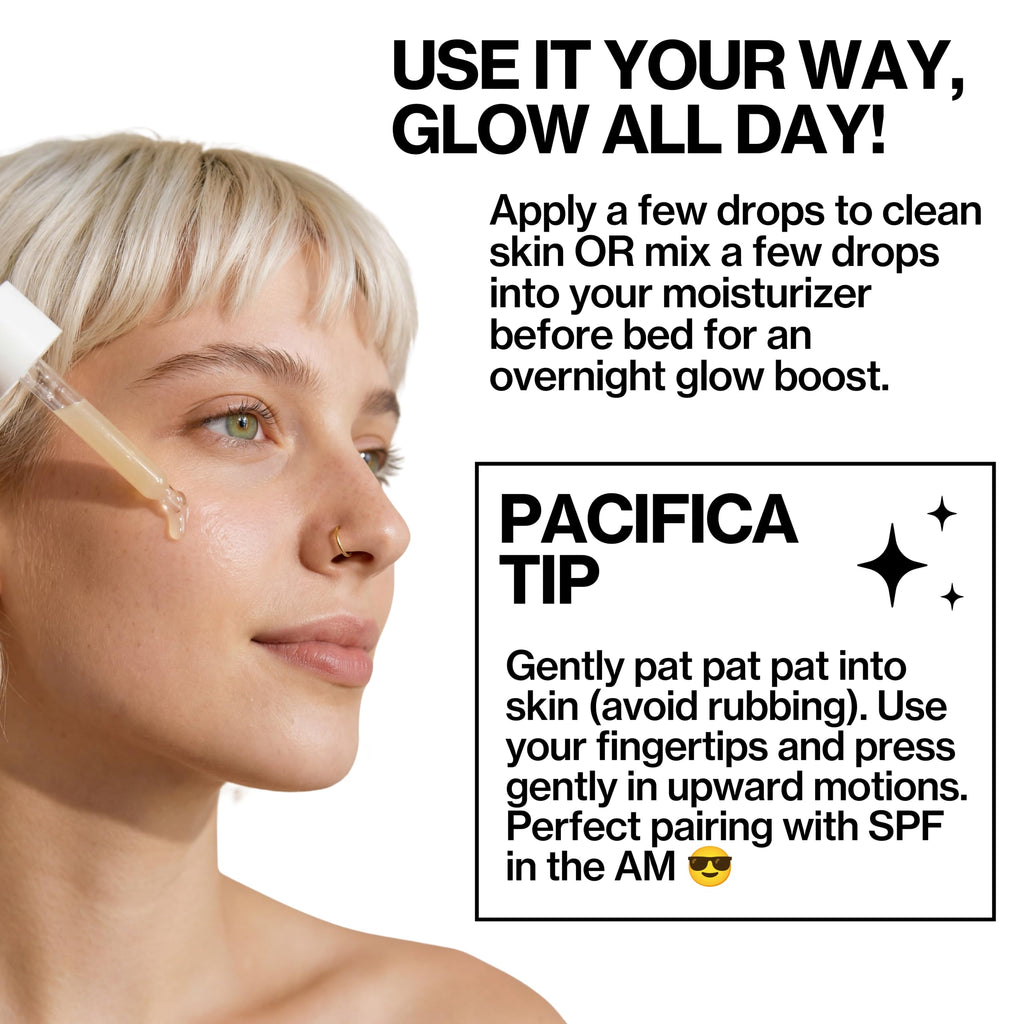 Pacifica Vitamin C Serum for Face – Glow Baby Brightening Facial Serum with Glycolic Acid – Vitamin C Booster Skin Care, Dark Spot Corrector, Vegan Skincare for Glowing Skin, Dermatologist Tested