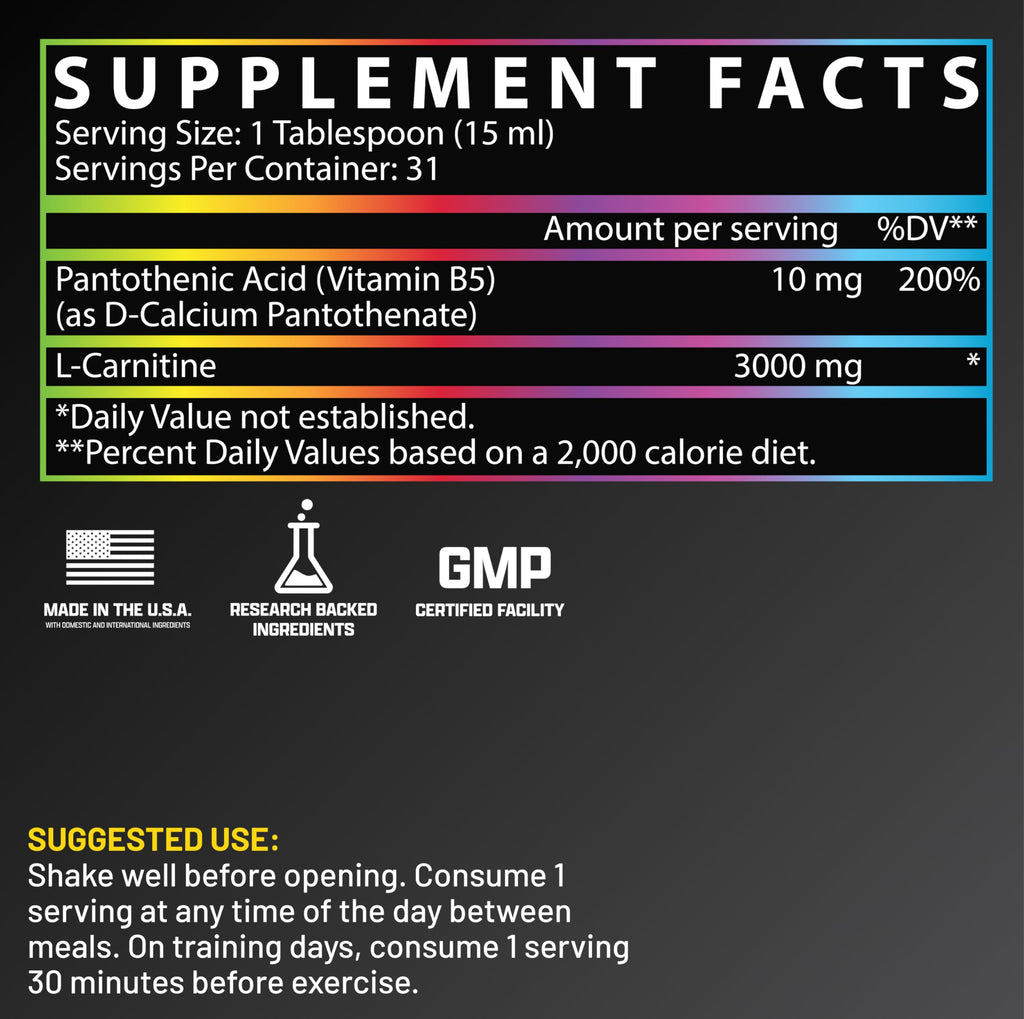Nutrex Research L Carnitine 3000 - Clinically Dosed L-Carnitine Liquid for Energy, Metabolism & Muscle Recovery - Delicious Sour Gummy Worms Flavour - No Sugar, No Carbs, No Stimulants - 31 Servings