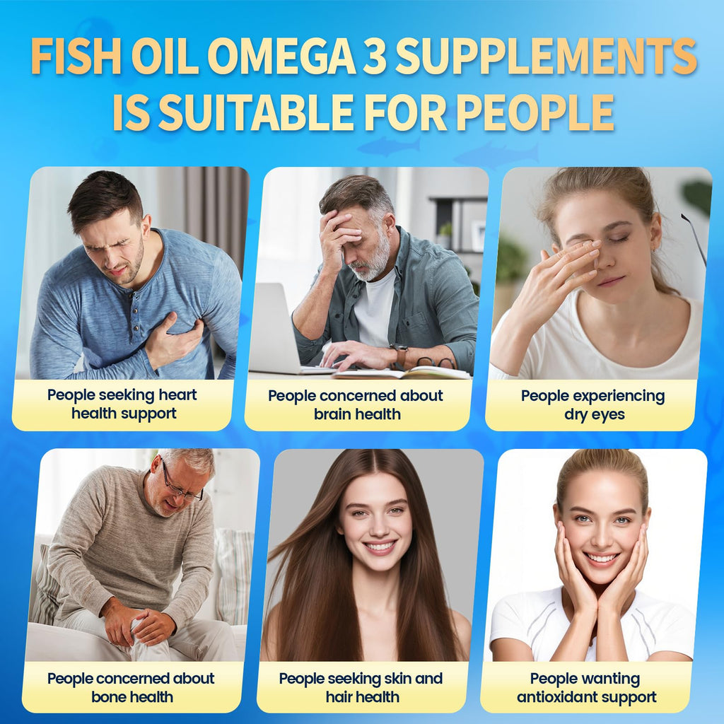 VivoNu Triple Strength Omega 3 Fish Oil - 4200mg, 300 Softgels | Enteric-Coated for No Fishy Aftertaste | Wild-Caught | Third-Party Tested