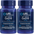 Life Extension Super Ubiquinol CoQ10 with Enhanced Mitochondrial Support, Potent Heart Health & Cellular Energy Production Support,Ultra-absorbable,Gluten-Free,Non-GMO, 100 mg, 60 softgels (Pack of 2)