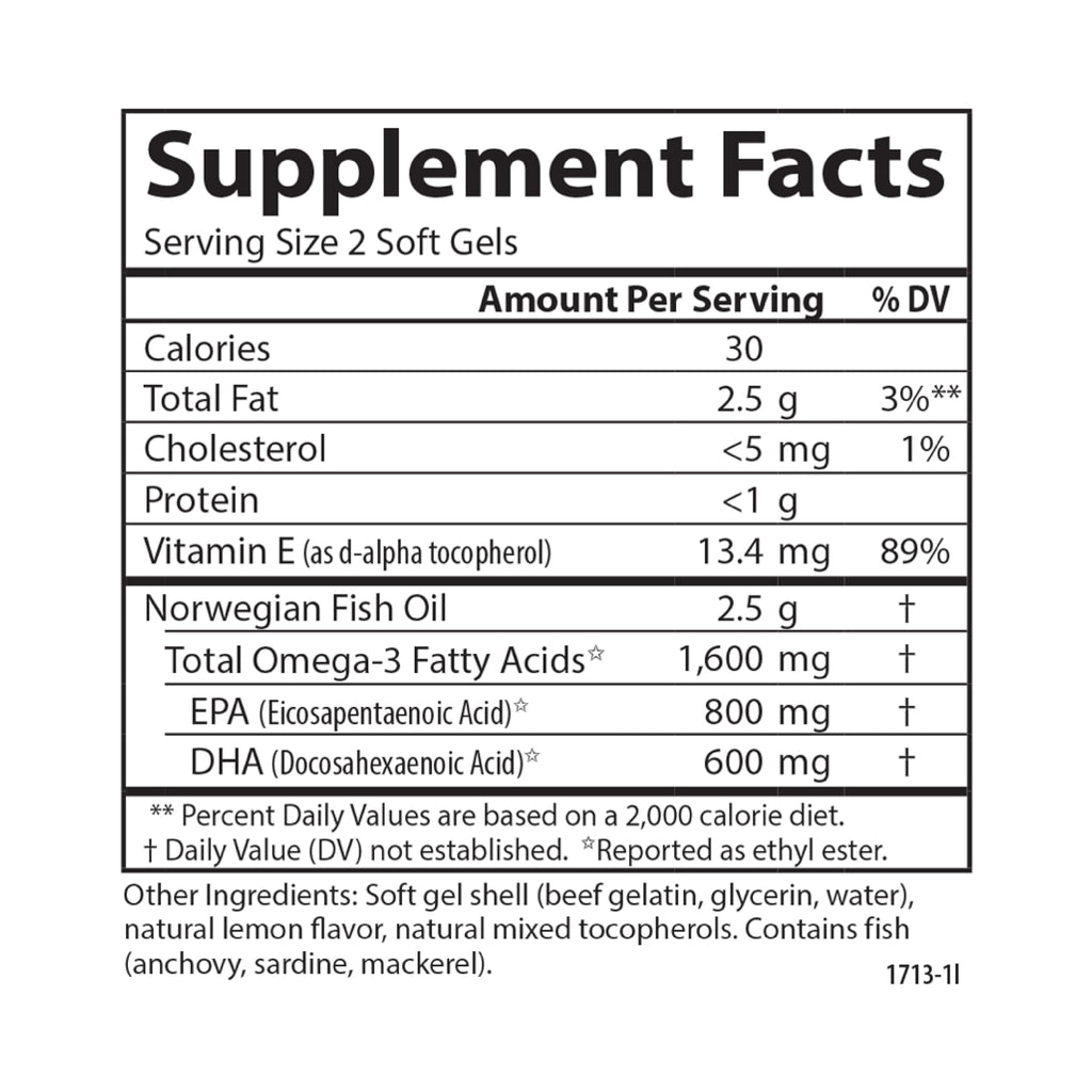 Carlson Elite Omega-3 Gems, 1600 mg, From Norway, Lemon, 240 Softgels