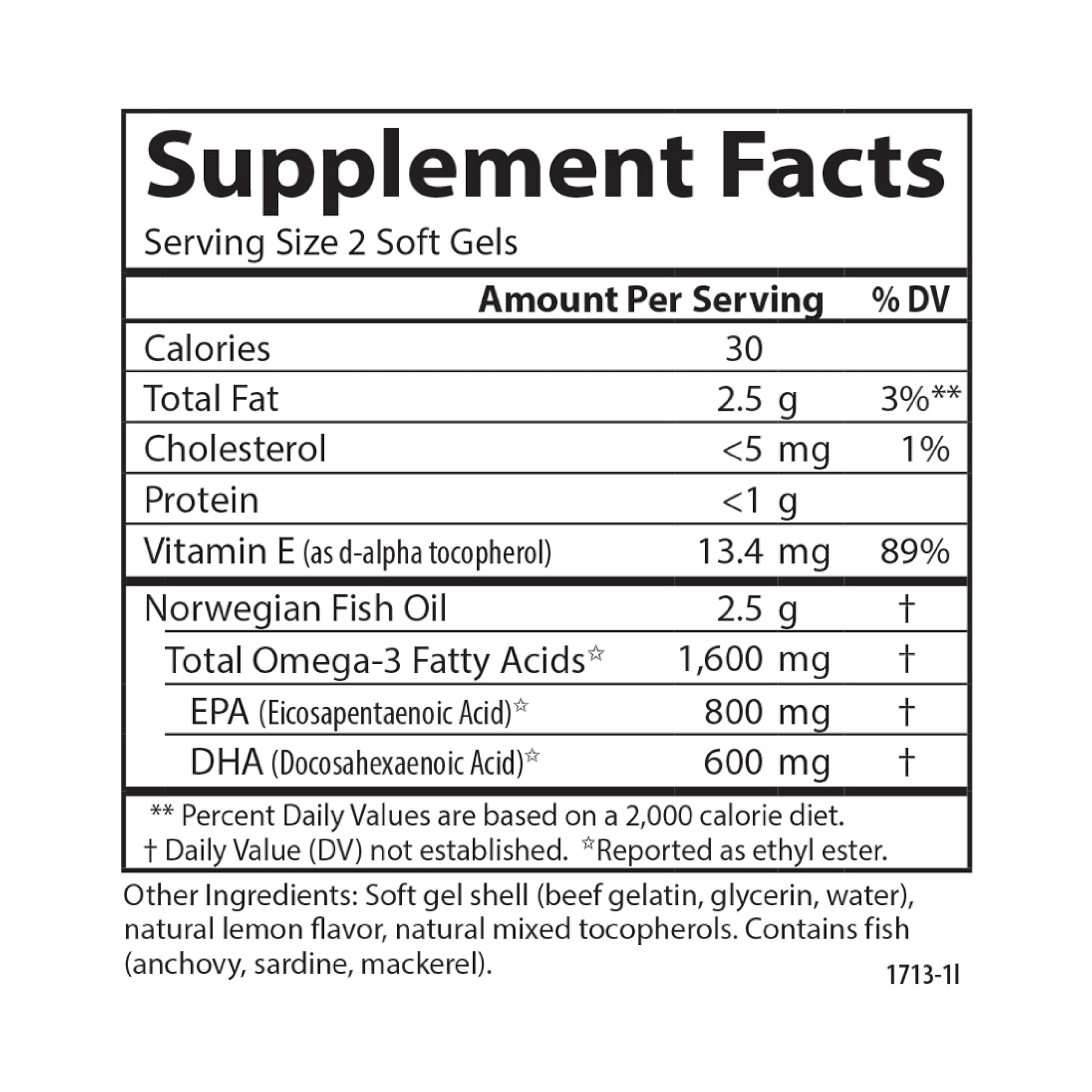 Carlson Elite Omega-3 Gems, 1600 mg, From Norway, Lemon, 240 Softgels
