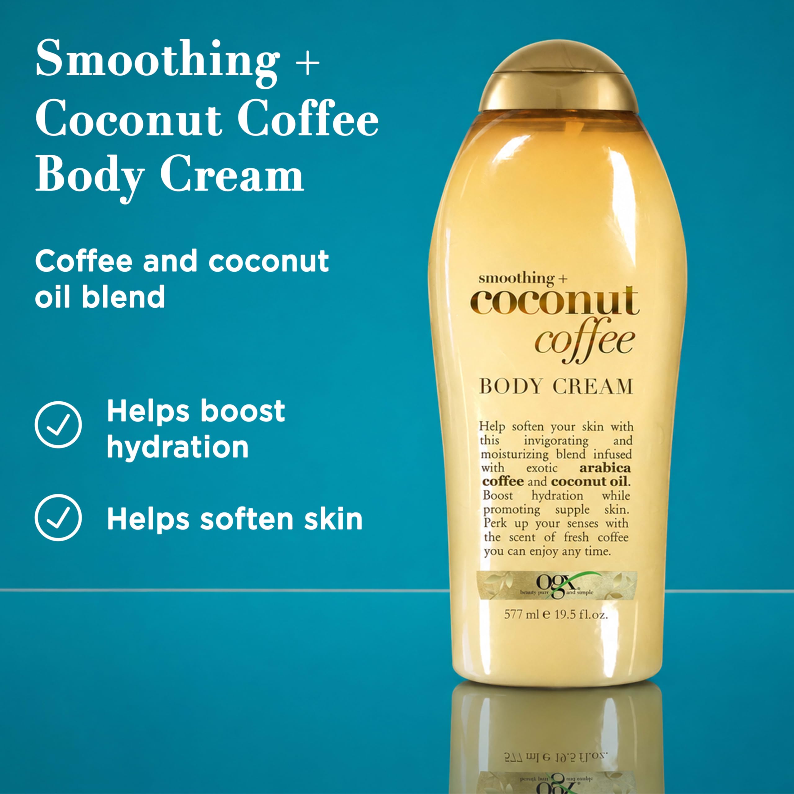 OGX Smoothing + Coconut Coffee Body Cream 19.5 oz