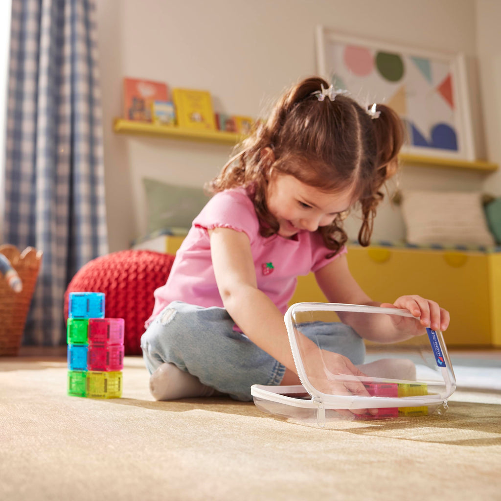 MAGNA-TILES microMAGS Cubes 9-Piece Magnetic Construction Set, The Original Magnetic Building Brand