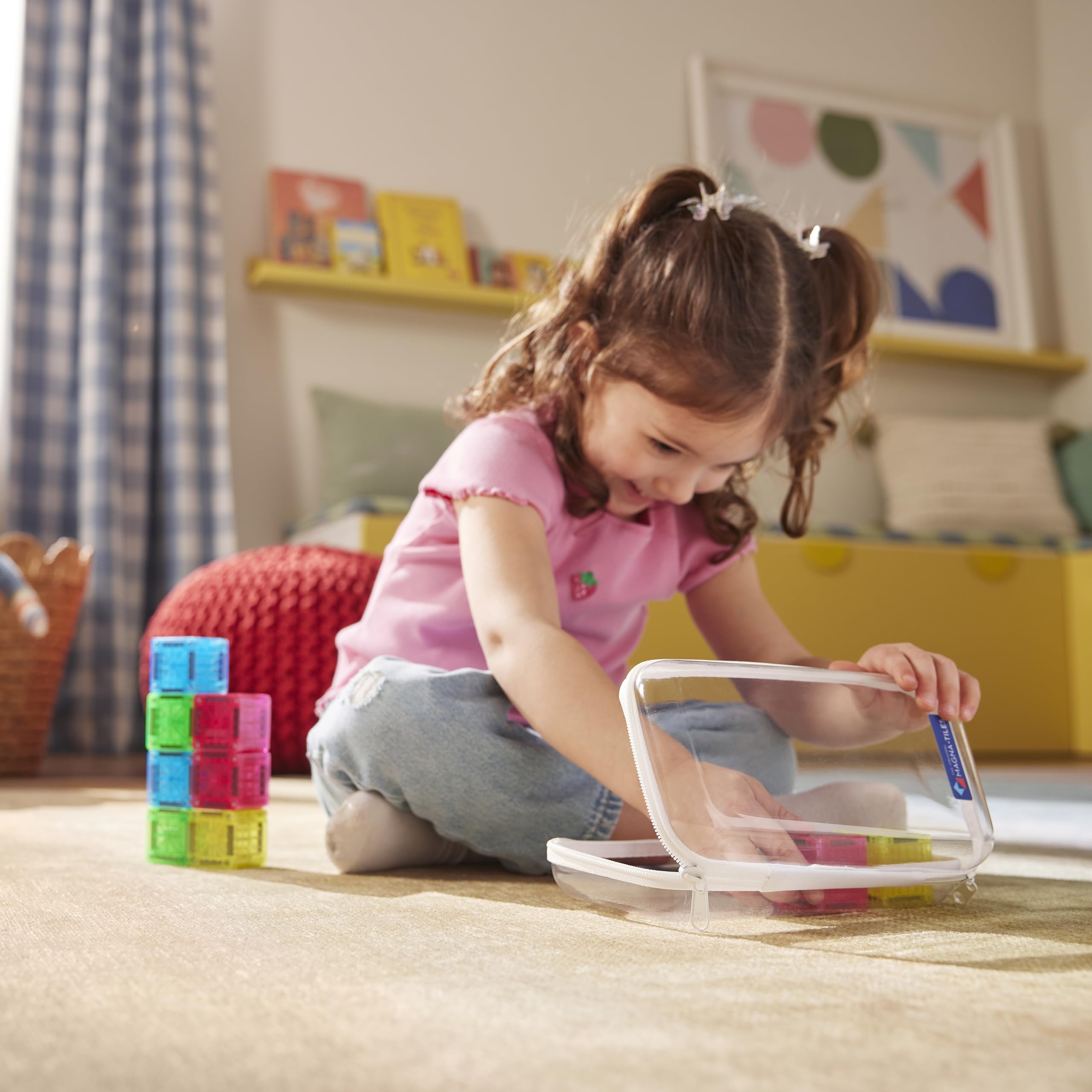 MAGNA-TILES microMAGS Cubes 9-Piece Magnetic Construction Set, The Original Magnetic Building Brand