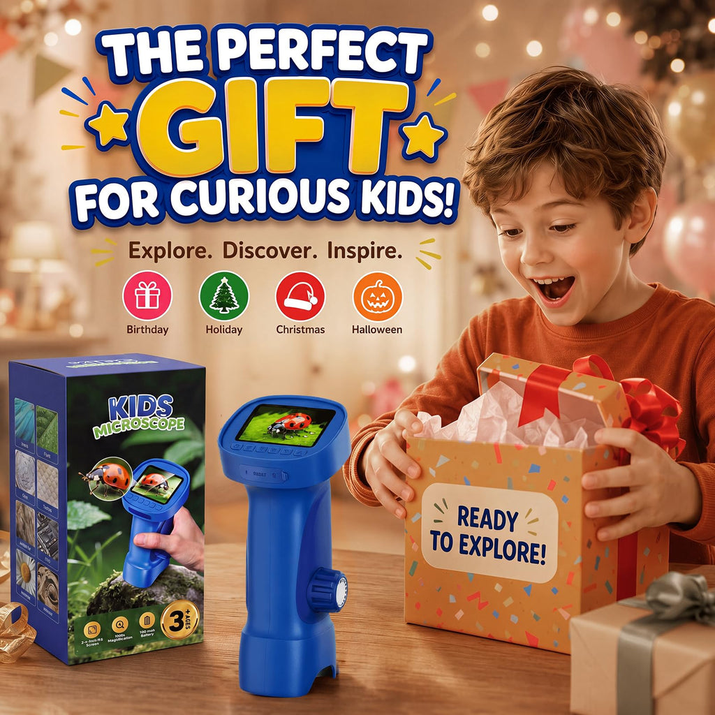 1000X Handheld Digital Microscope for Kids: Explorer 4K Magnifying Glass
