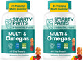 SmartyPants Prenatal Multivitamin Gummies, Omega 3 (DHA/EPA), Methylfolate, Biotin, Vitamin D3, C, Vitamin B12, B6, A, K & Zinc, Gluten Free, 120 Count (40 Day Supply) (Pack of 2)