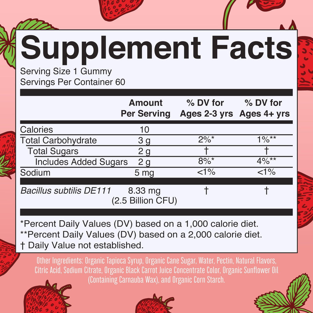 MARYRUTH'S Organics Multivitamin and Probiotic Gummies (Strawberry) for Kids | Clean Label Project Verified® | Vitamins for Gut Health, Immunity, & Overall Wellness | Vegan, Non-GMO, Gluten Free