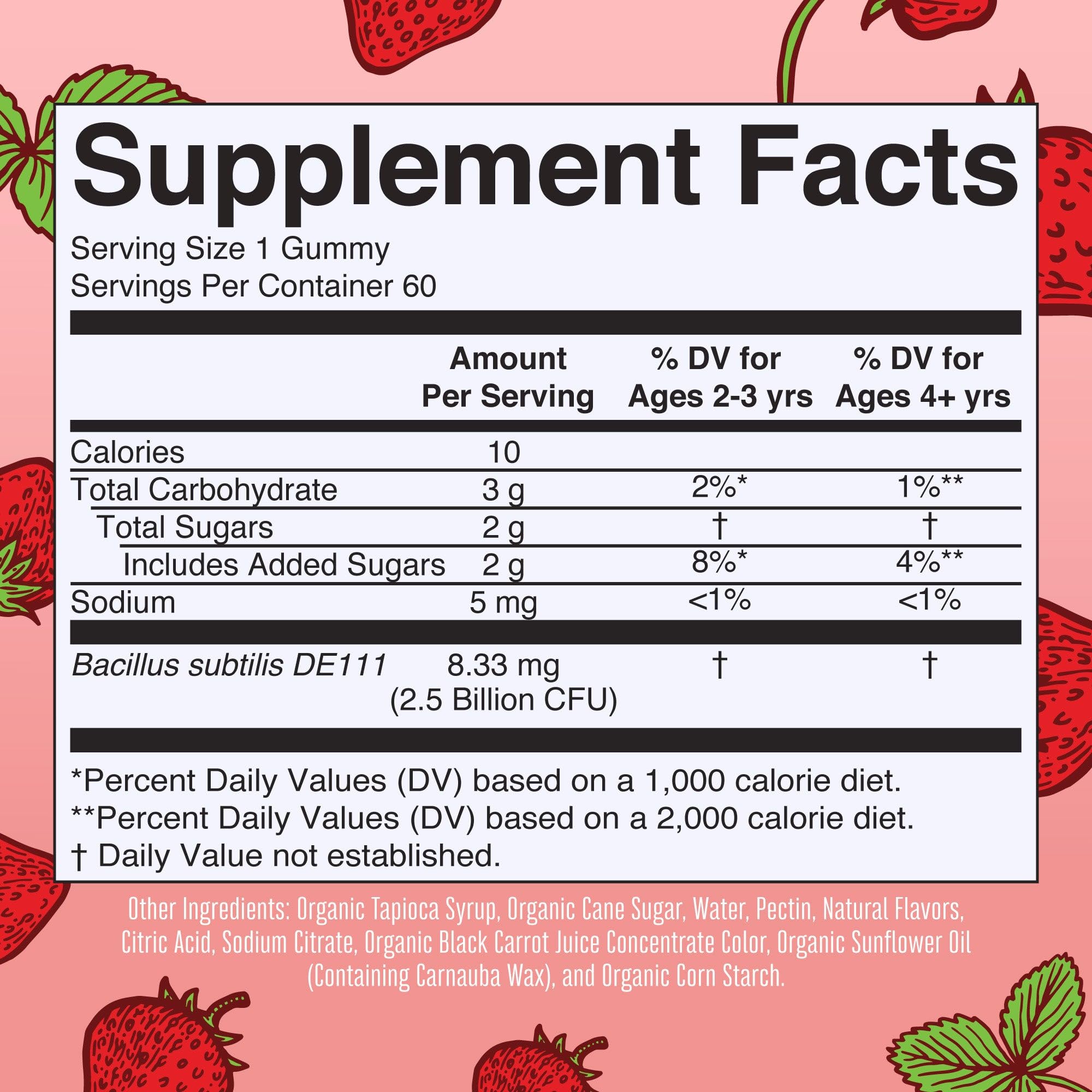 MARYRUTH'S Organics Multivitamin and Probiotic Gummies (Strawberry) for Kids | Clean Label Project Verified® | Vitamins for Gut Health, Immunity, & Overall Wellness | Vegan, Non-GMO, Gluten Free