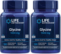 Life Extension Glycine, 1000 mg, Amino Acid that Promotes Healthy Sleep, Gluten-Free, Non-GMO, Vegetarian, 100 Capsules (Pack of 2)