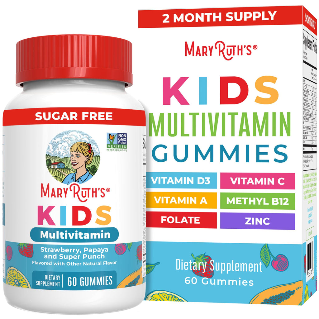 MARYRUTH'S Kids Multivitamin Gummies, Sugar Free, 2 Month Supply, Ages 4+