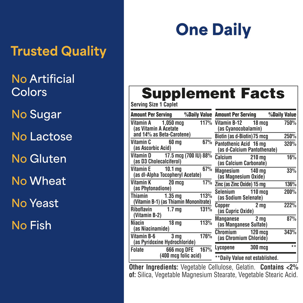 Puritan's Pride One Daily Men's Multivitamin, Dietary Supplement to Support Heart and Male Reproductive Health with Vitamin A, C, D, E, and Zinc, 3 Month Supply, 100 Count*