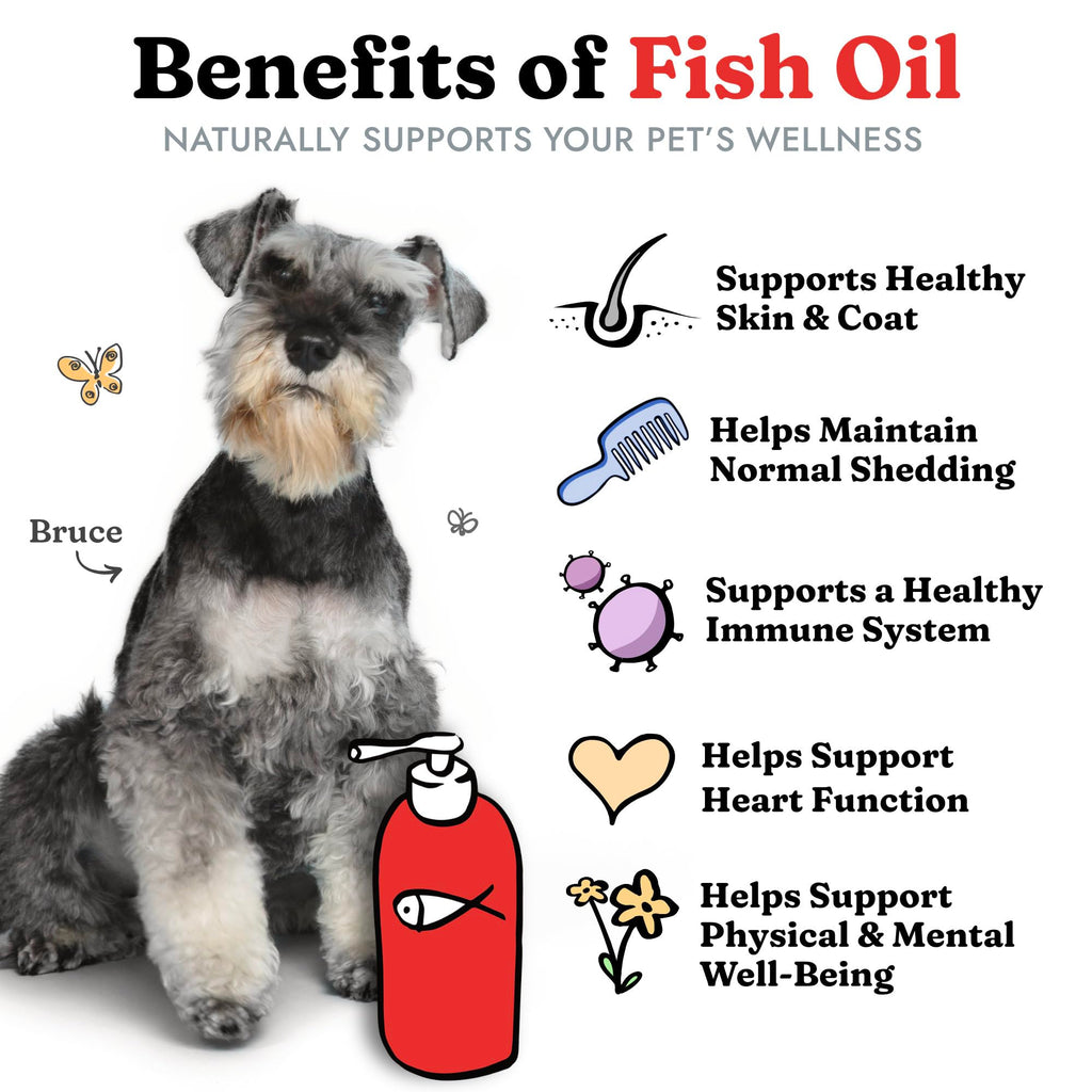 Fish Oil for Dogs, Healthy Skin & Coat Salmon Pollock Liquid Omega 3, 64 oz