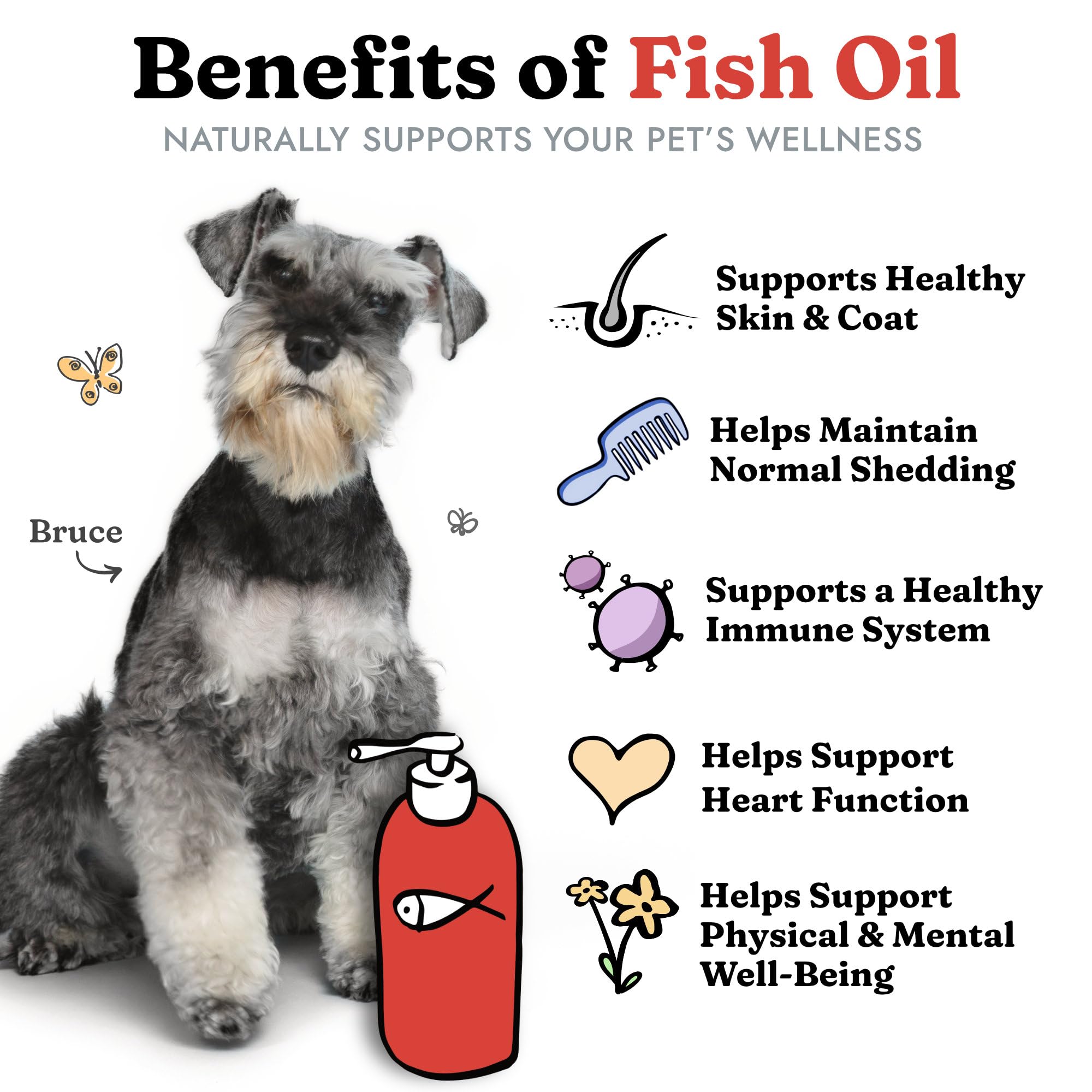 Fish Oil for Dogs, Healthy Skin & Coat Salmon Pollock Liquid Omega 3, 64 oz
