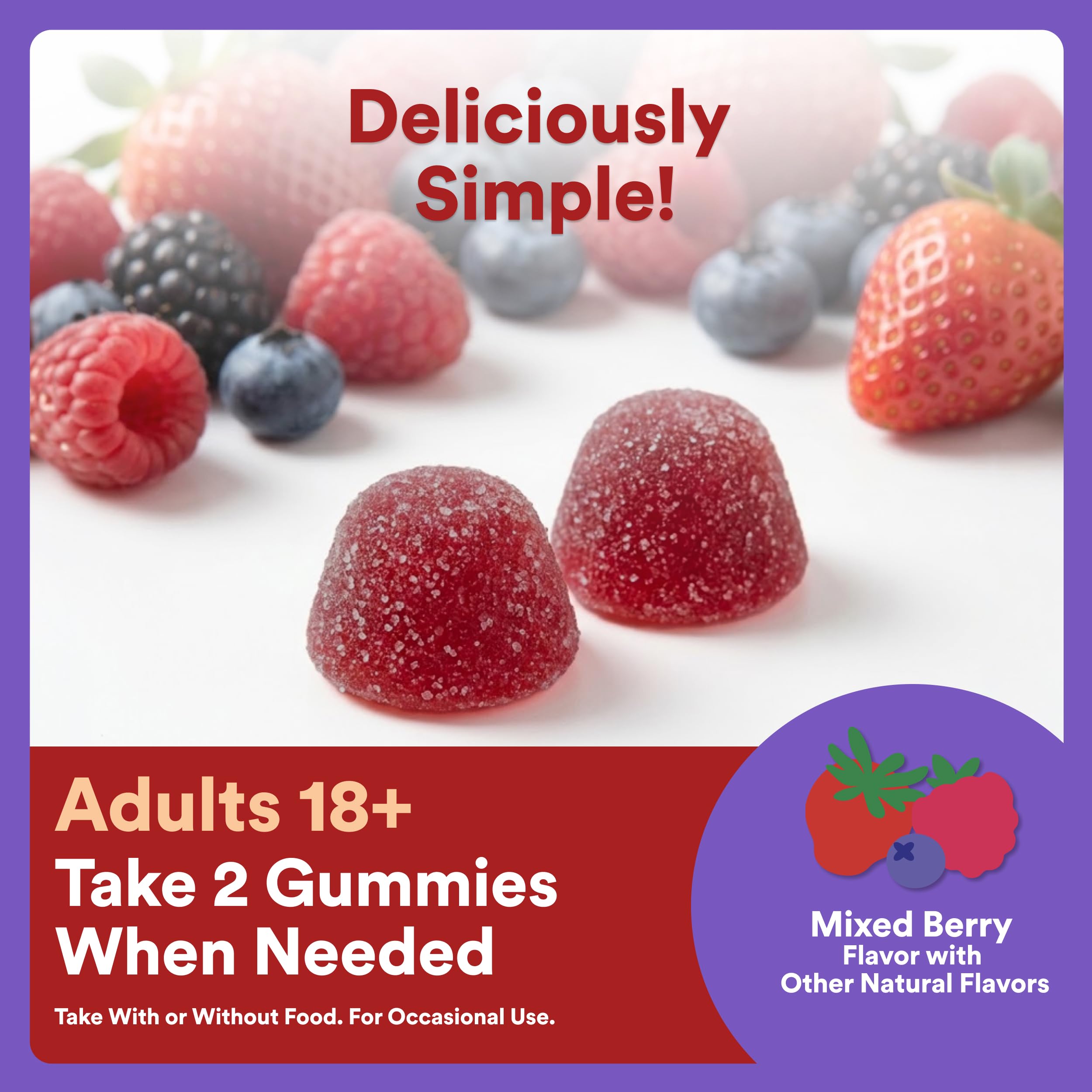 SmartyPants Adult Stress Support Gummies: Fast-Acting Calm & Mood Support with L-Theanine 200mg & Ashwagandha (Sensoril), Non-Drowsy, Mixed Berry Flavor, 60 Count (30 Day Supply)