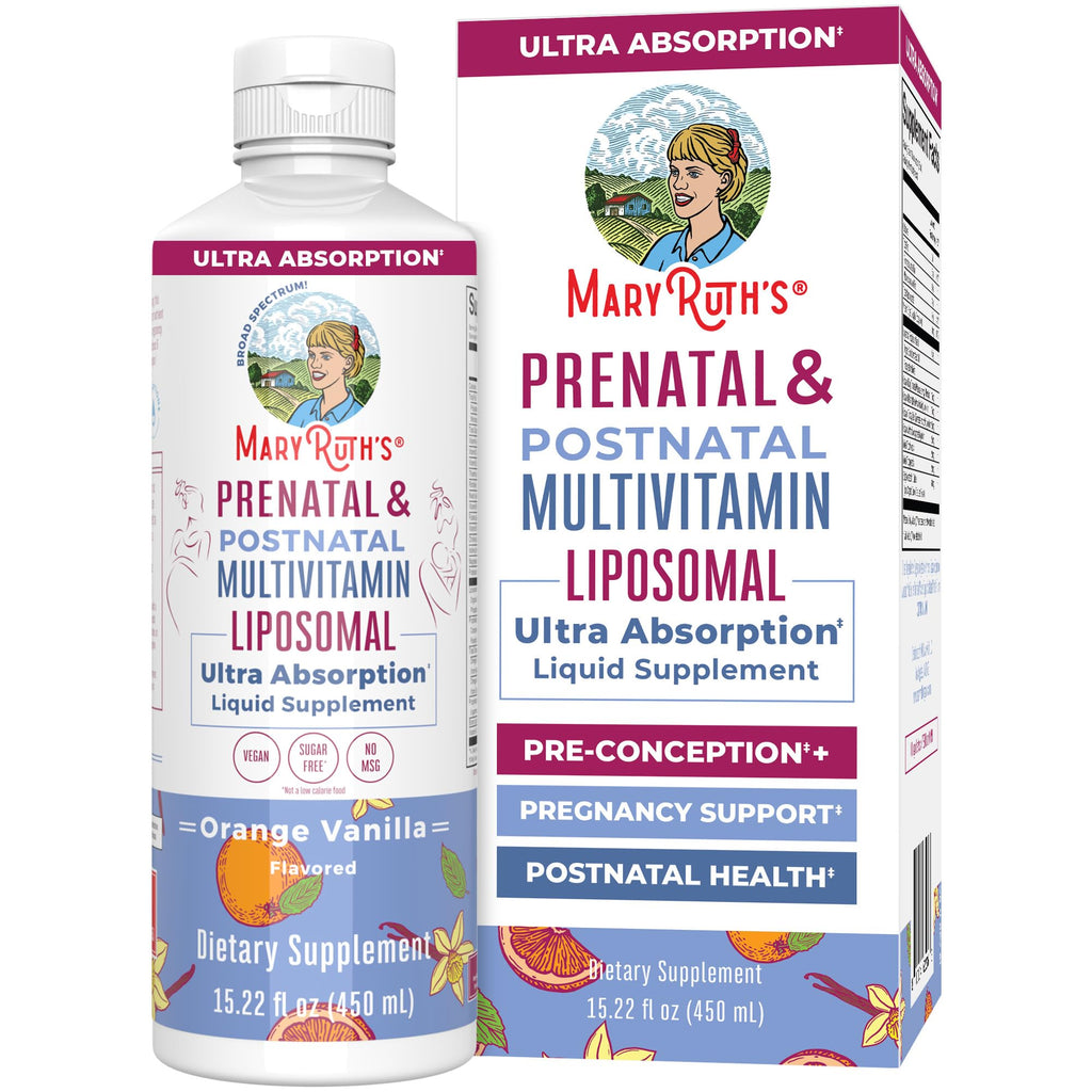 MaryRuth's Prenatal & Postnatal Multivitamin Liposomal, Vegan, 30 Servings