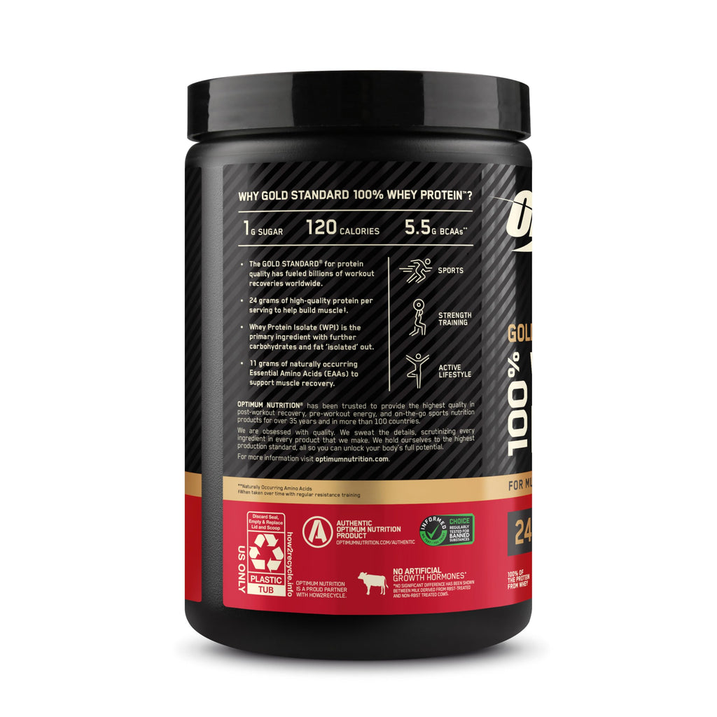 Optimum Nutrition Gold Standard 100% Whey Protein Powder, Double Rich Chocolate, 0.68 Pound (Pack of 1)