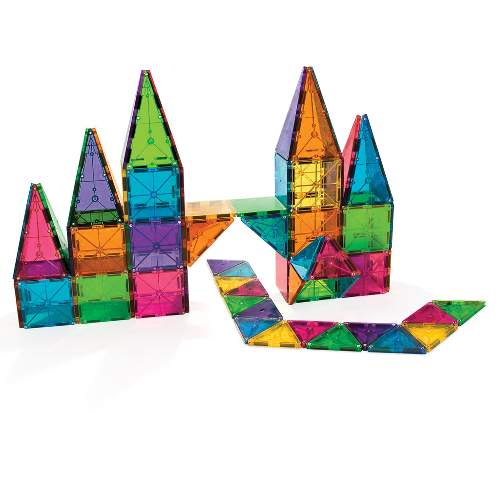 MAGNA-TILES Classic 100-Piece Magnetic Construction Set, The Original Magnetic Building Brand