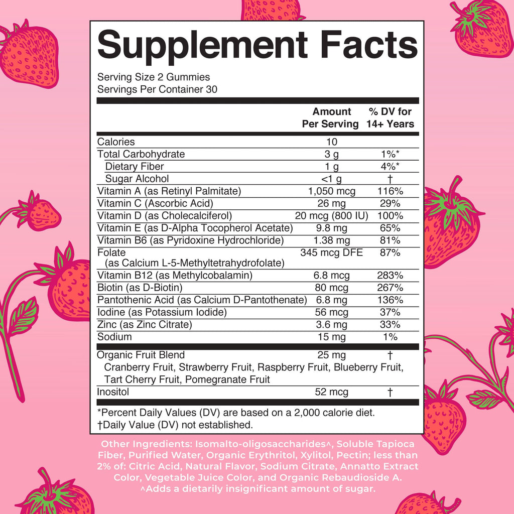 MaryRuth Organics Women's Immune Support Multivitamin Gummies | Ages 14+ | Skin Health | Gummy Vitamins for Women | Sugar-Free | Vegan | Non-GMO | 60 Count