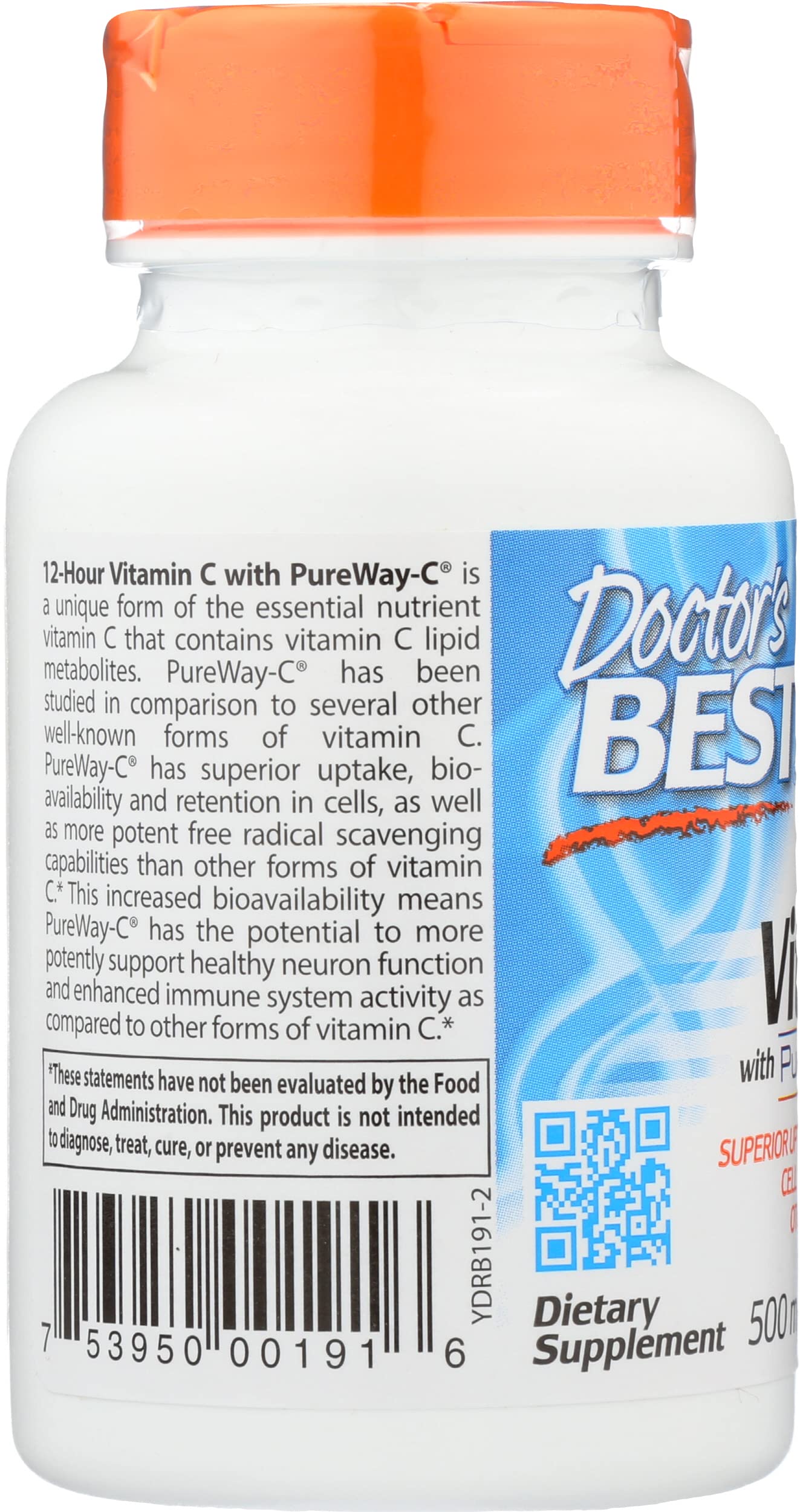 Doctor's Best Sustained Release Vitamin C with Pureway C, Non-GMO, Vegan, 60 Tablet (Pack of 1)